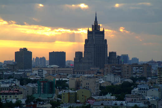 Закат над Москвой Московские зарисовки