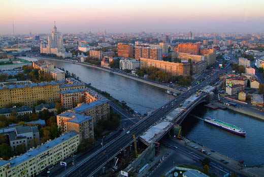 Розовый вечер Московские зарисовки