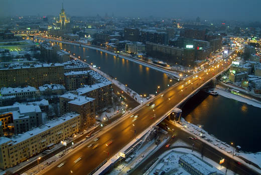 Туманный вечер над Москвой Московские зарисовки